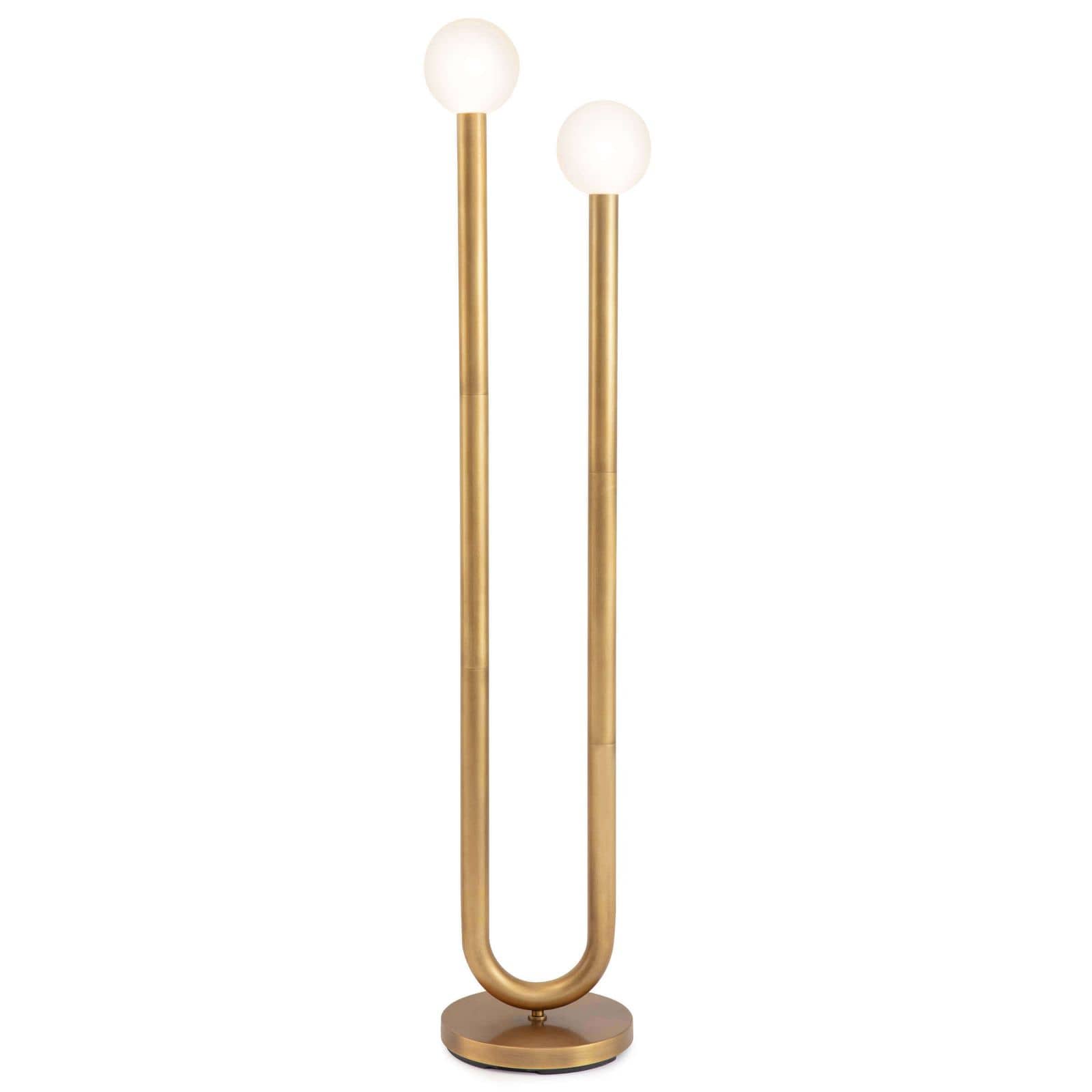 Happy Floor Lamp - Natural Brass - - Decor - Tipplergoods