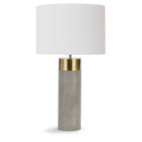 Harlow Ivory Grey Shagreen Cylinder Table Lamp - Decor - Tipplergoods