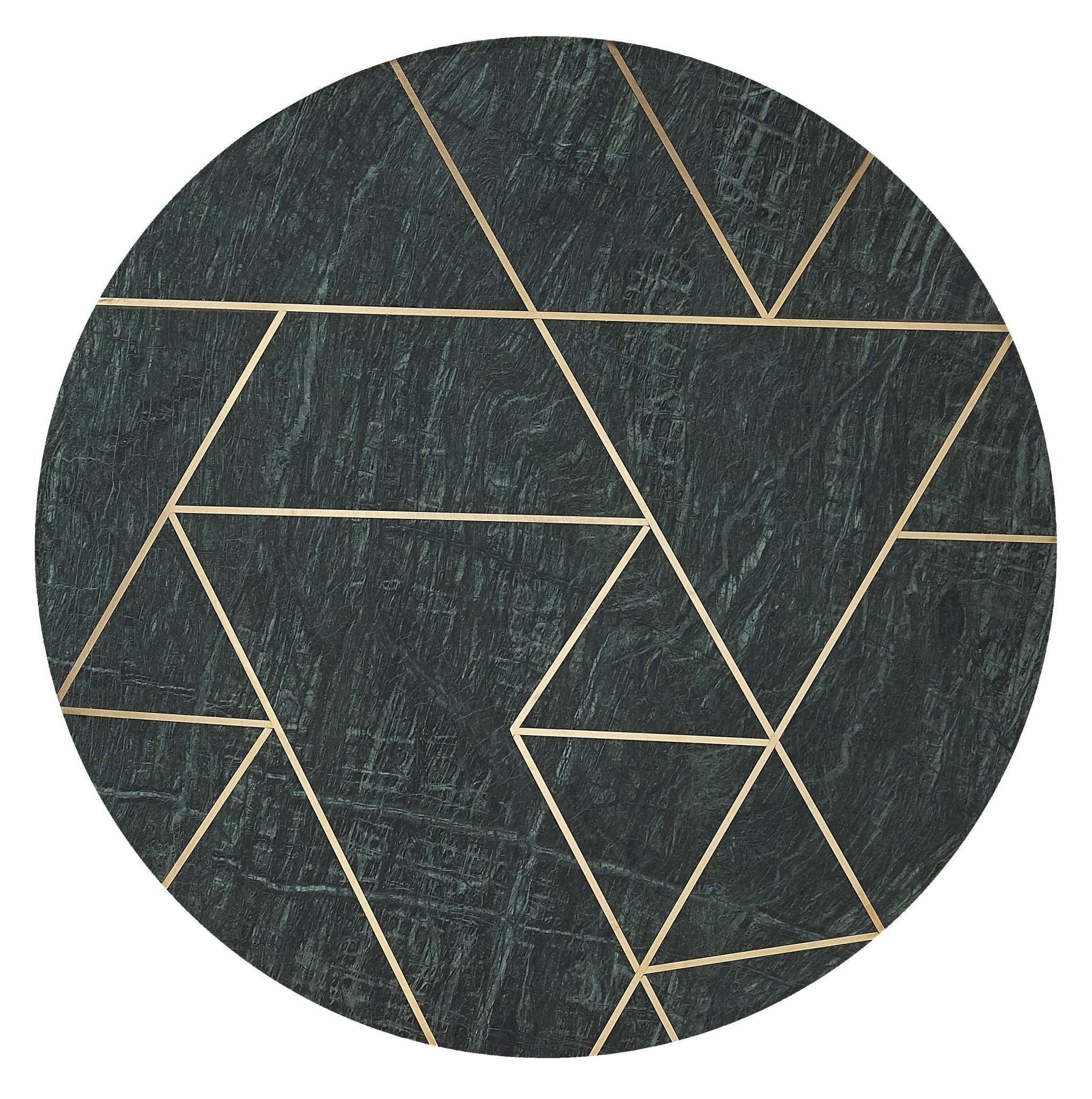 Haven Green Marble & Brass Accent Table - Furniture - Tipplergoods