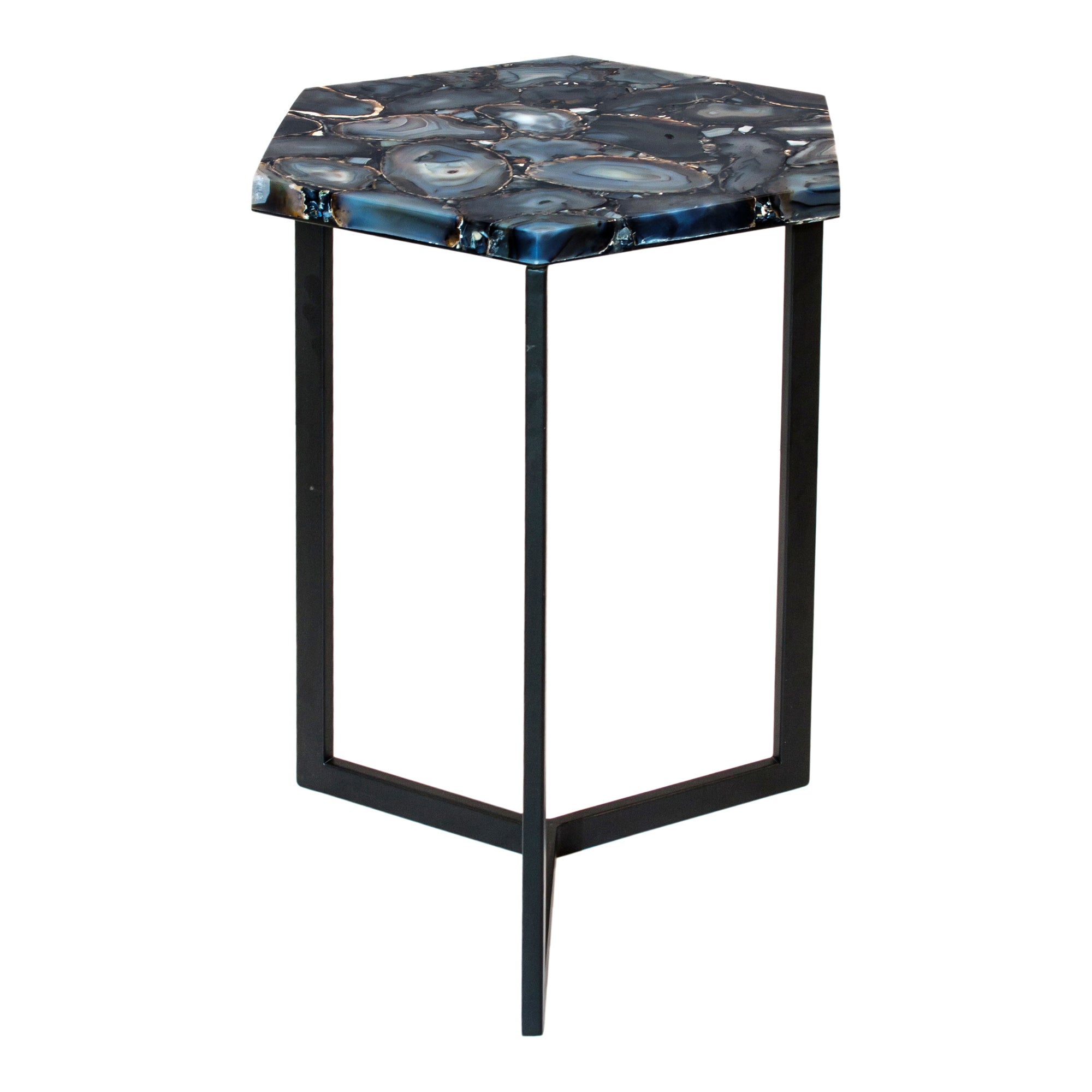 Hexagon Agate Drinks Table - Furniture - Tipplergoods