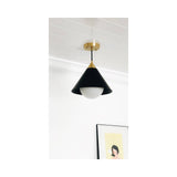 Hilton Pendant - White and Natural Brass - - Decor - Tipplergoods