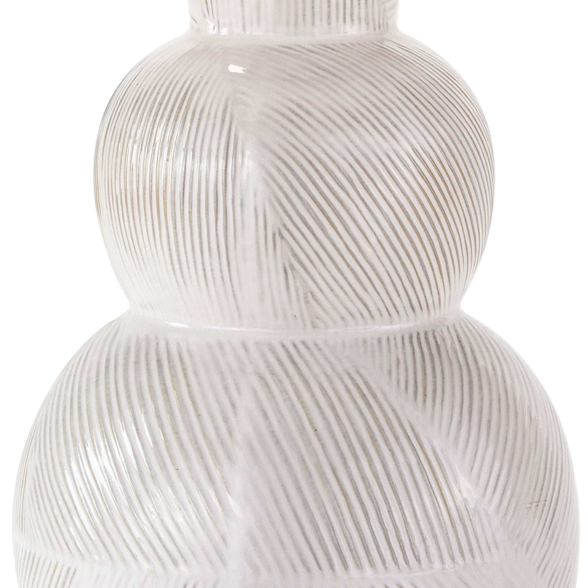 Leafy Artichoke Off-White Ceramic Accent Table Lamp
