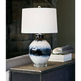 Indigo Glass Table Lamp - Decor - Tipplergoods