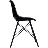 Inland Side Chair - Black Leather - - Furniture - Tipplergoods