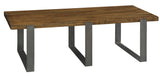 Iron Strapping Rectangular Cocktail Table - Furniture - Tipplergoods