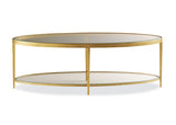 Jinx Brass Oval Cocktail Table - Furniture - Tipplergoods