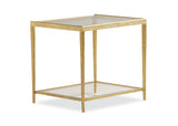Jinx Brass Rectangle Side Table - Furniture - Tipplergoods