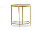 Jinx Brass Round Side Table - Furniture - Tipplergoods
