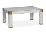 Karl Cocktail Table in Gray Faux Shagreen