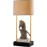 Kong Table Lamp in Brass, Agate & Waxstone