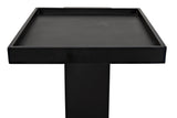 Ledge All Metal Drinks Table, Black Metal - Furniture - Tipplergoods