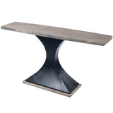 Lidiya Gray Wood & Metal Console Table - Furniture - Tipplergoods