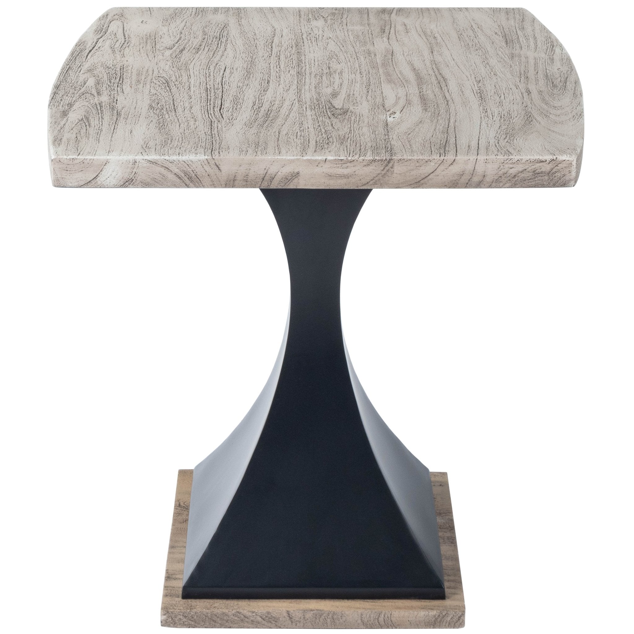 Lidiya Gray Wood & Metal End Table - Furniture - Tipplergoods