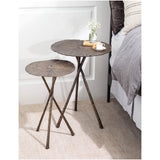 Lotus Table Large - Set of 2 Dark Nickel - - Furniture - Tipplergoods
