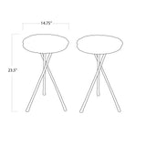 Lotus Table Small - Set of 2 Dark Nickel - - Furniture - Tipplergoods