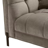 Lounge Sofa Sienna Left - Savona greige velvet | black finish legs - - Furniture - Tipplergoods