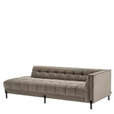 Lounge Sofa Sienna Right - Savona greige velvet | black finish legs - - Furniture - Tipplergoods