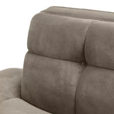 Lounge Sofa Sienna Right - Savona grey velvet | brushed brass finish legs - - Furniture - Tipplergoods