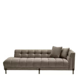 Lounge Sofa Sienna Right - Savona greige velvet | black finish legs - - Furniture - Tipplergoods