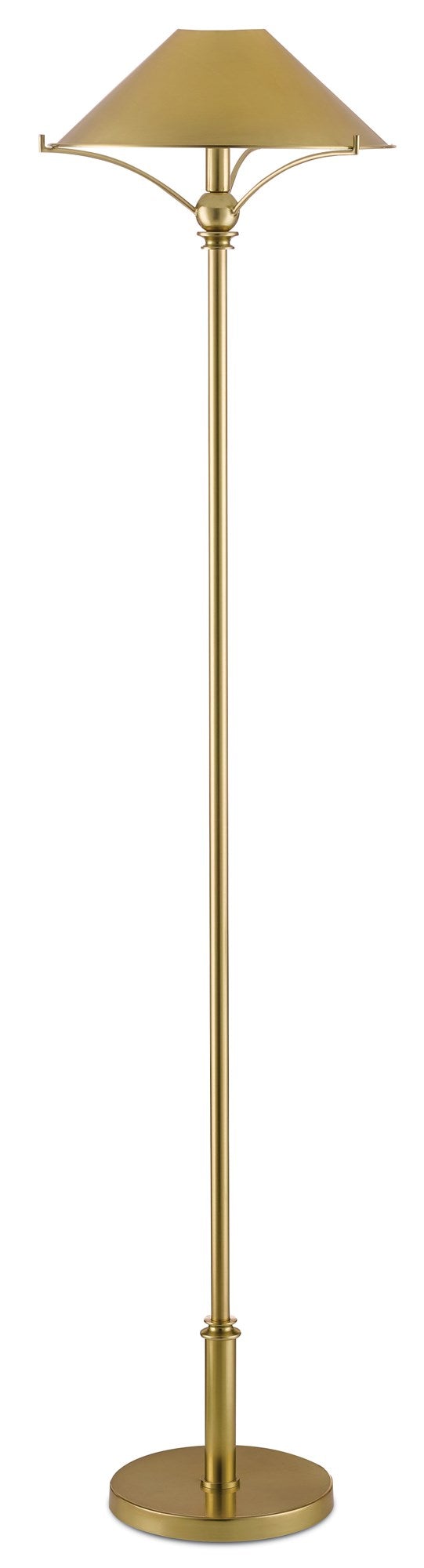 Maarla Brass Floor Lamp - Brass - - Decor - Tipplergoods