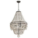 Malibu Chandelier - Weathered White - - Decor - Tipplergoods