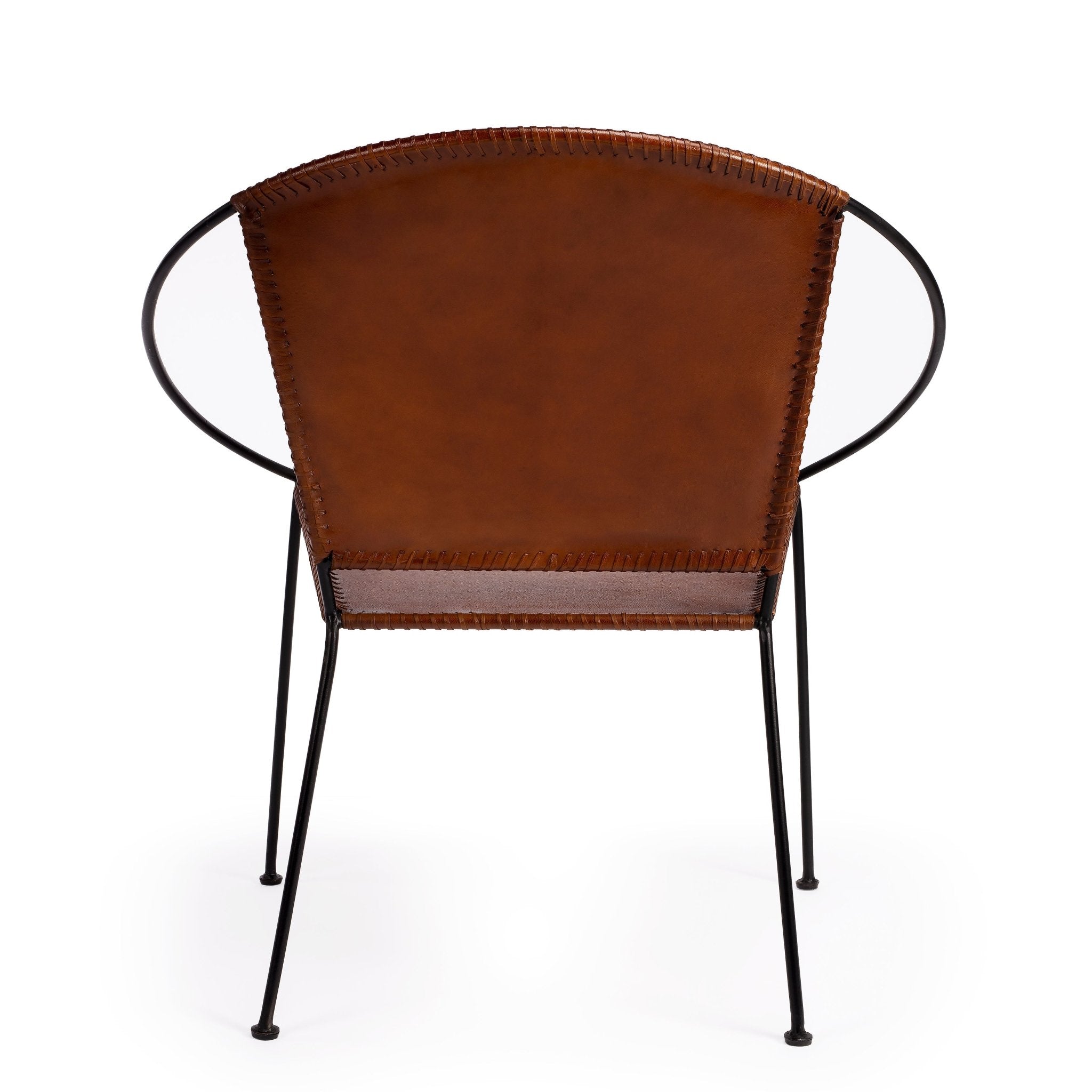 Milo Accent Chair - Brown Leather - - Furniture - Tipplergoods