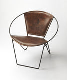 Milo Iron & Leather Accent Chair