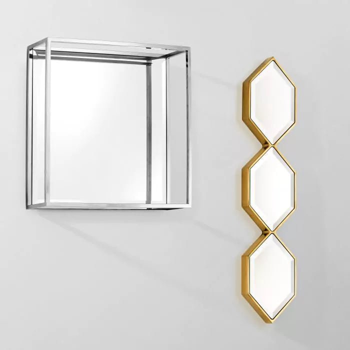 Mirror Saronno - Gold finish | bevelled mirror glass - - Decor - Tipplergoods