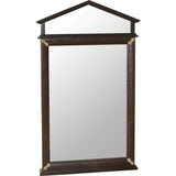 Mirror W/Croc Patterned Leather Inlay - Decor - Tipplergoods