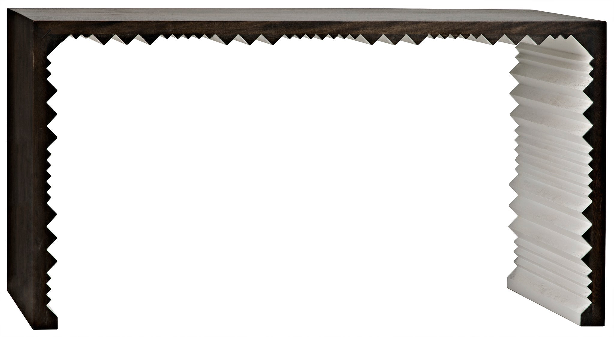 Nelson Console, Ebony Walnut with White Detail - Furniture - Tipplergoods