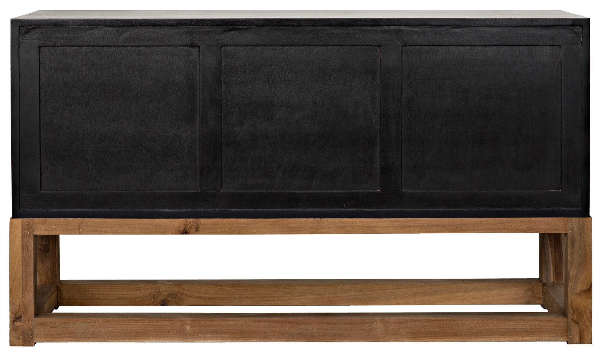 Oliver Sideboard, Hand Rubbed Black with Teak Base - Furniture - Tipplergoods