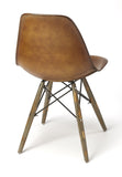 Orson Brown Leather Side Chair - Furniture - Tipplergoods