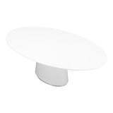 Otago Oval Dining Table - White - - Furniture - Tipplergoods