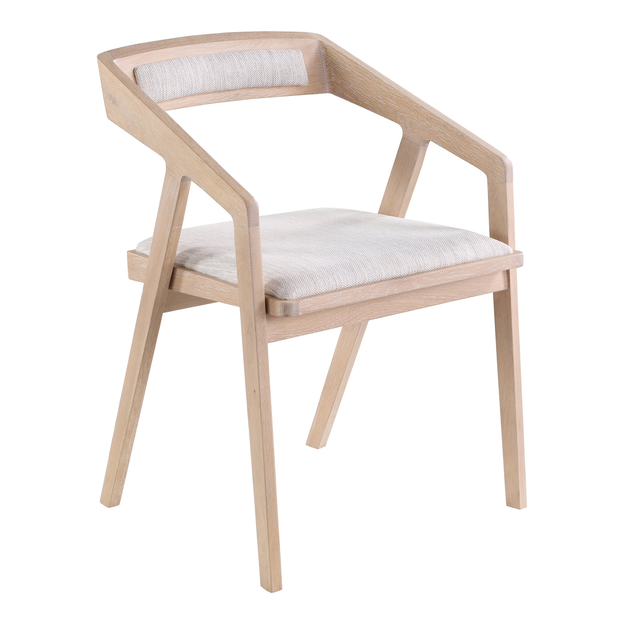 Padma Oak Arm Chair Light Grey - Furniture - Tipplergoods