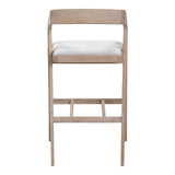 Padma Oak Barstool Light Grey - Furniture - Tipplergoods