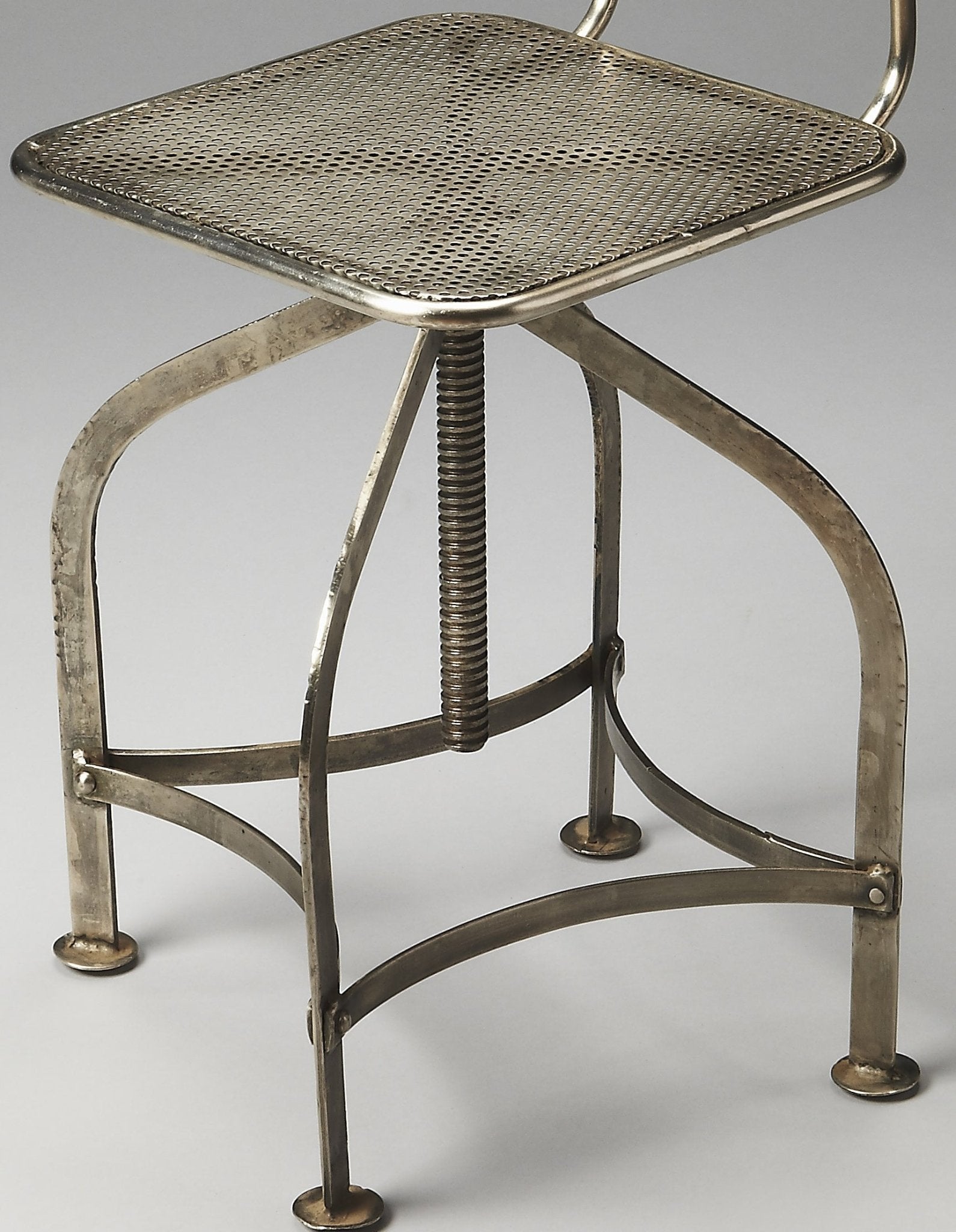 Pershing Industrial Chic Swivel Chair - Furniture - Tipplergoods