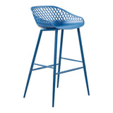 Piazza Outdoor Barstool - Blue - - Outdoor Furniture - Tipplergoods