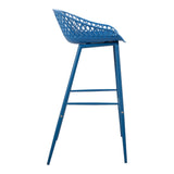 Piazza Outdoor Barstool - Blue - - Outdoor Furniture - Tipplergoods