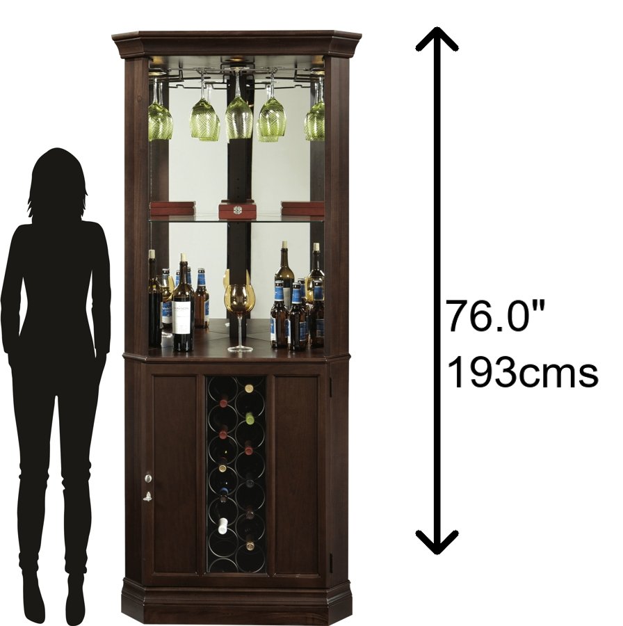 Piedmont Corner Wine & Bar Cabinet - Espresso - - Furniture - Tipplergoods