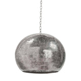 Pierced Metal Sphere Pendant - Polished Nickel - - Decor - Tipplergoods