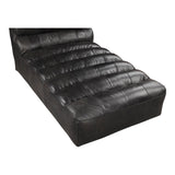Ramsay Leather Chaise - Black - - Furniture - Tipplergoods