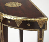 Ranthore Brass Demilune Console Table - Furniture - Tipplergoods