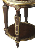 Ranthore Round Brass Accent Table - Furniture - Tipplergoods