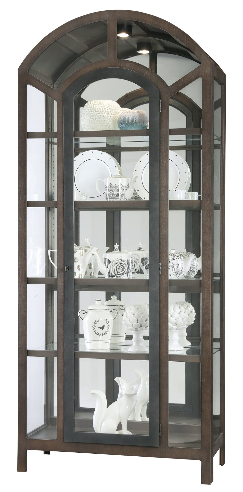Reeko Curio Cabinet - Aged Auburn - - Furniture - Tipplergoods