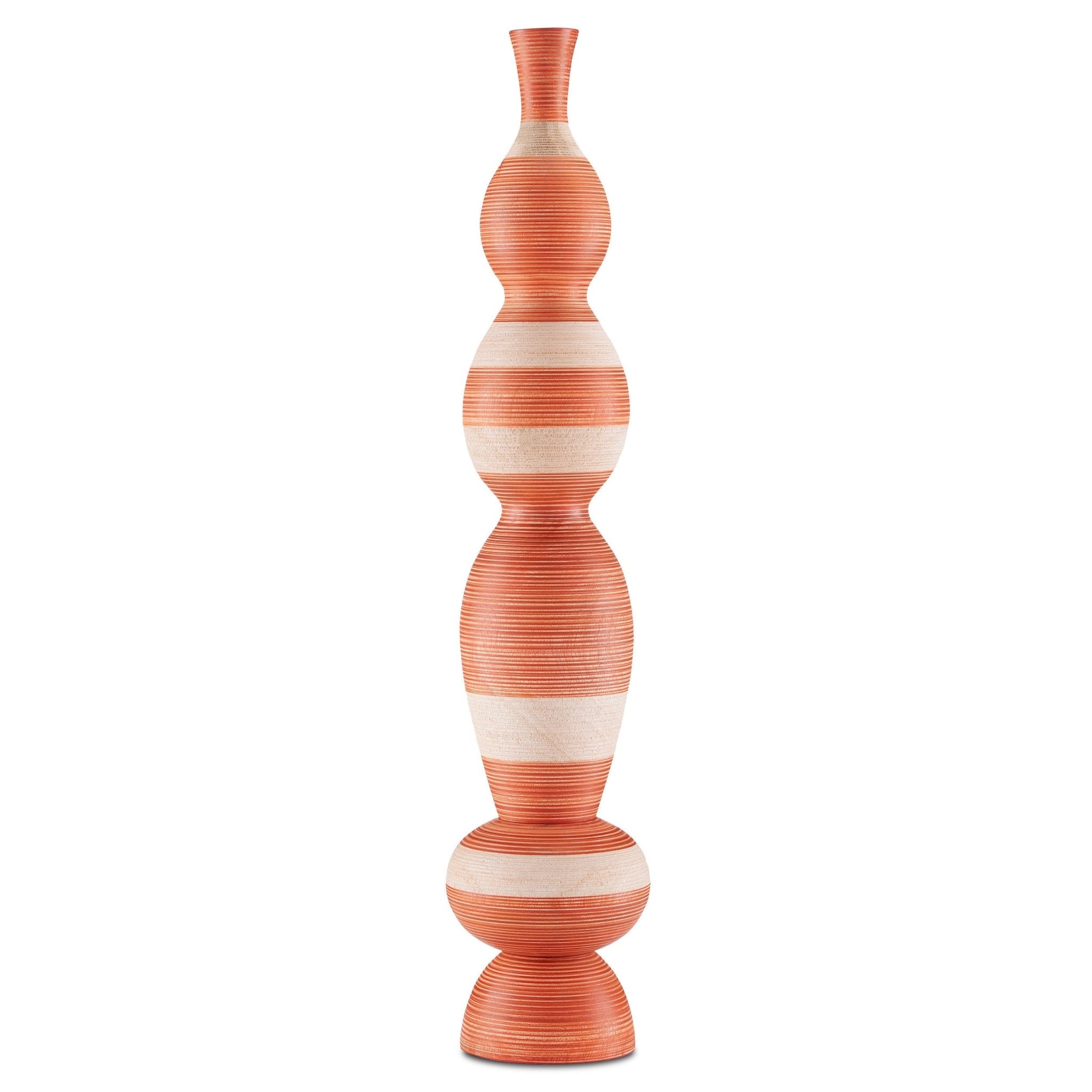 Ringling Large Vase - Orange/Natural - - Decor - Tipplergoods