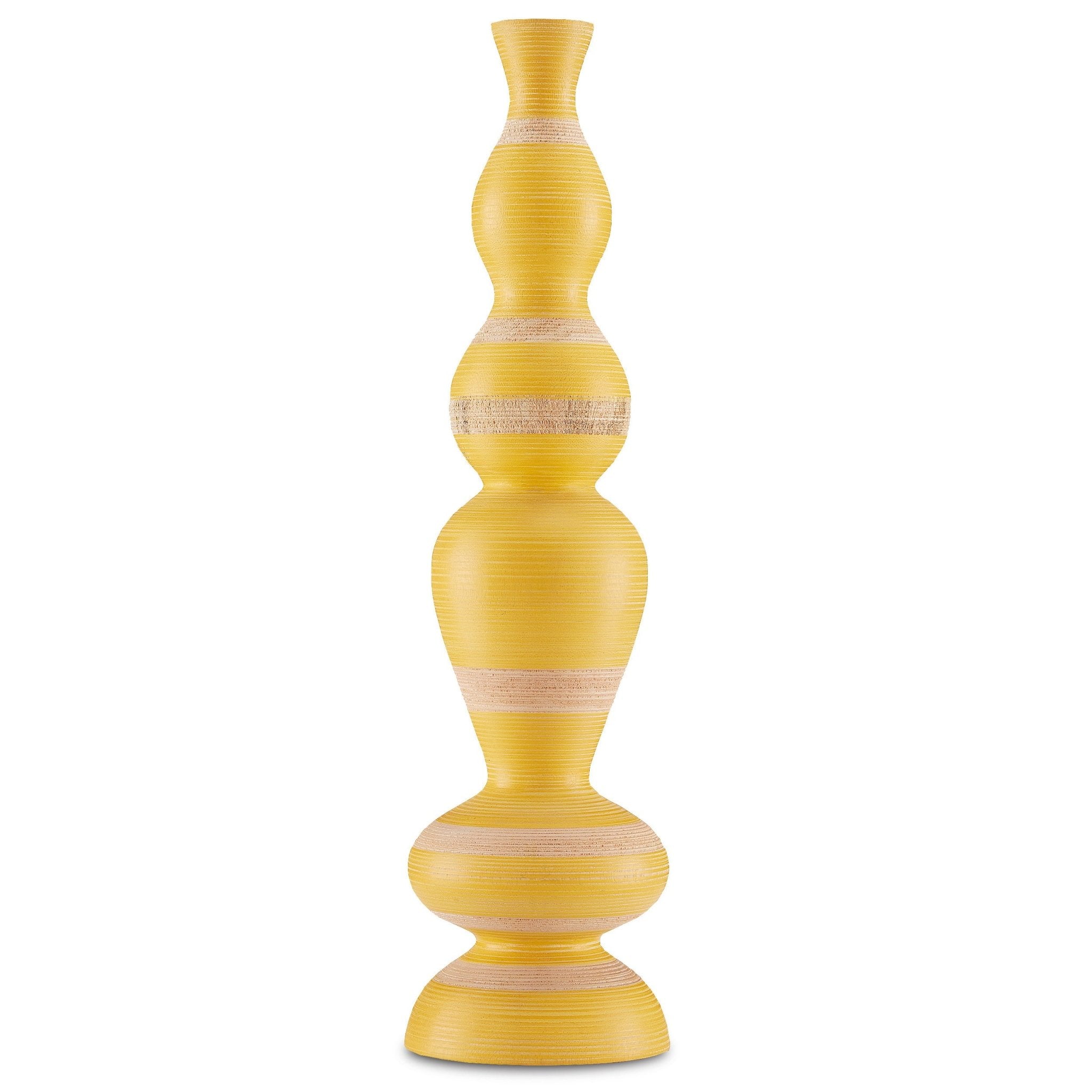 Ringling Medium Vase - Yellow/Natural - - Decor - Tipplergoods
