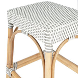 Robias Counter Stool - Grey & White Rattan - - Furniture - Tipplergoods