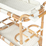 Selena Bar Cart - White Rattan - - Furniture - Tipplergoods