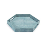 Shagreen Hex Tray - Turquoise - - Barware - Tipplergoods