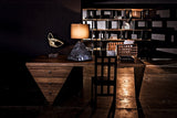 Sheba Table Lamp with Black Shade - Decor - Tipplergoods